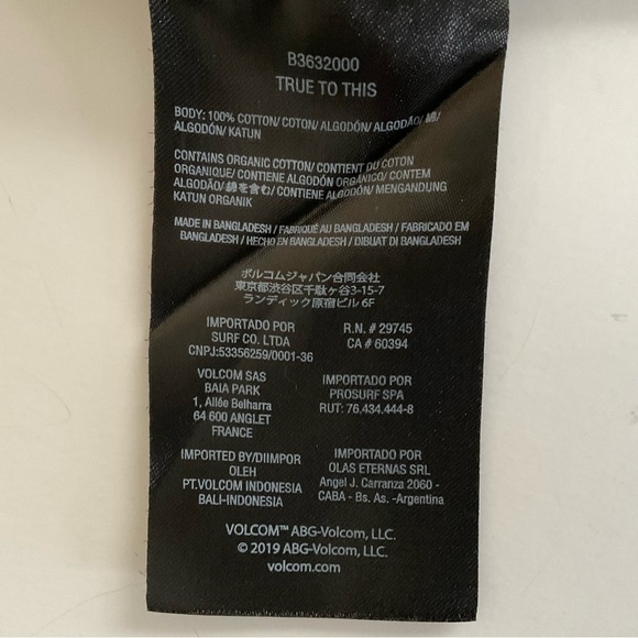 Volcom Farm to Yarn Long Sleeve Crop Tee XS Green Organic Cotton Long Sleeve Top - Picture 8 of 8